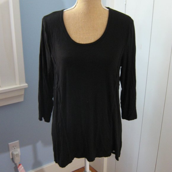 Cynthia Rowley Casual Black Top - Picture 1 of 5